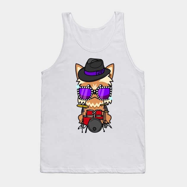 Rock and Roll Yorkshire Terrier Tank Top by Pet Station